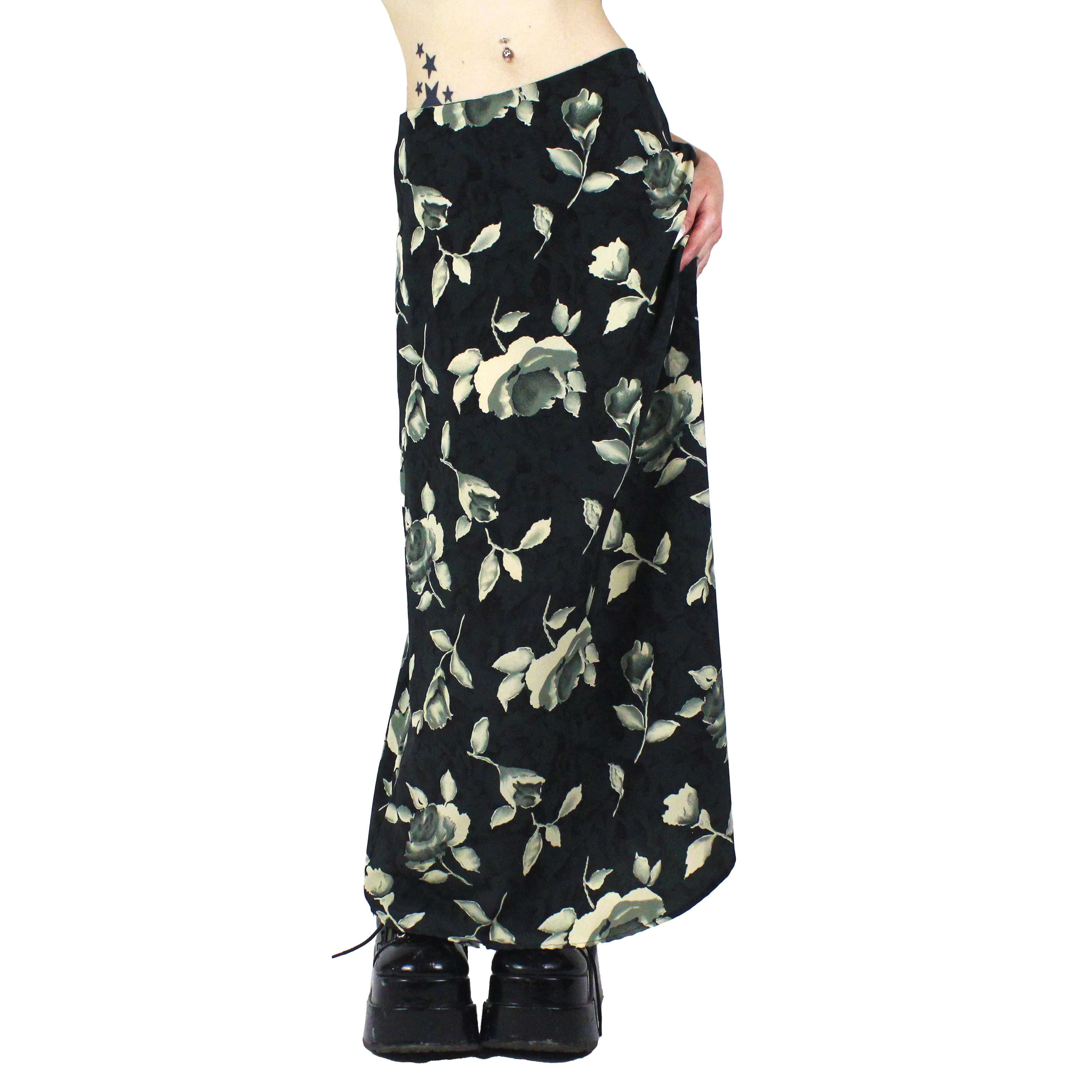 90s Watercolor Maxi Skirt (S)