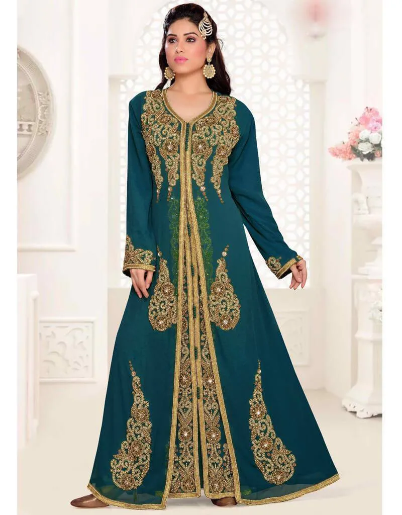 A-line embroidered Kaftan dress