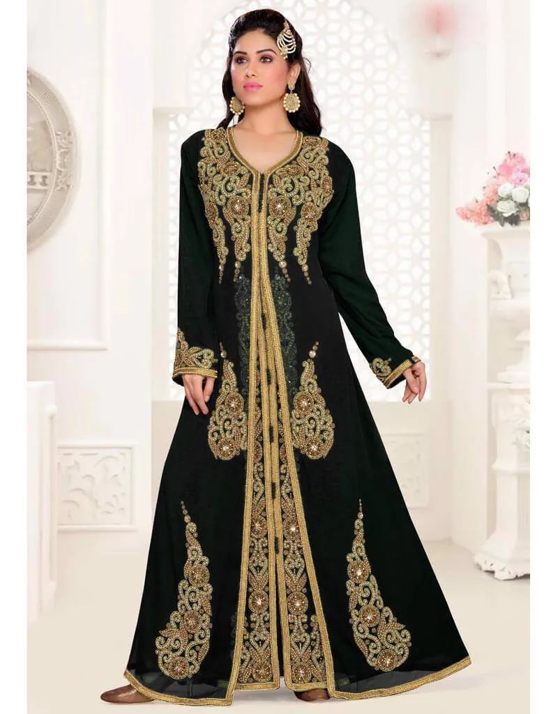 A-line embroidered Kaftan dress