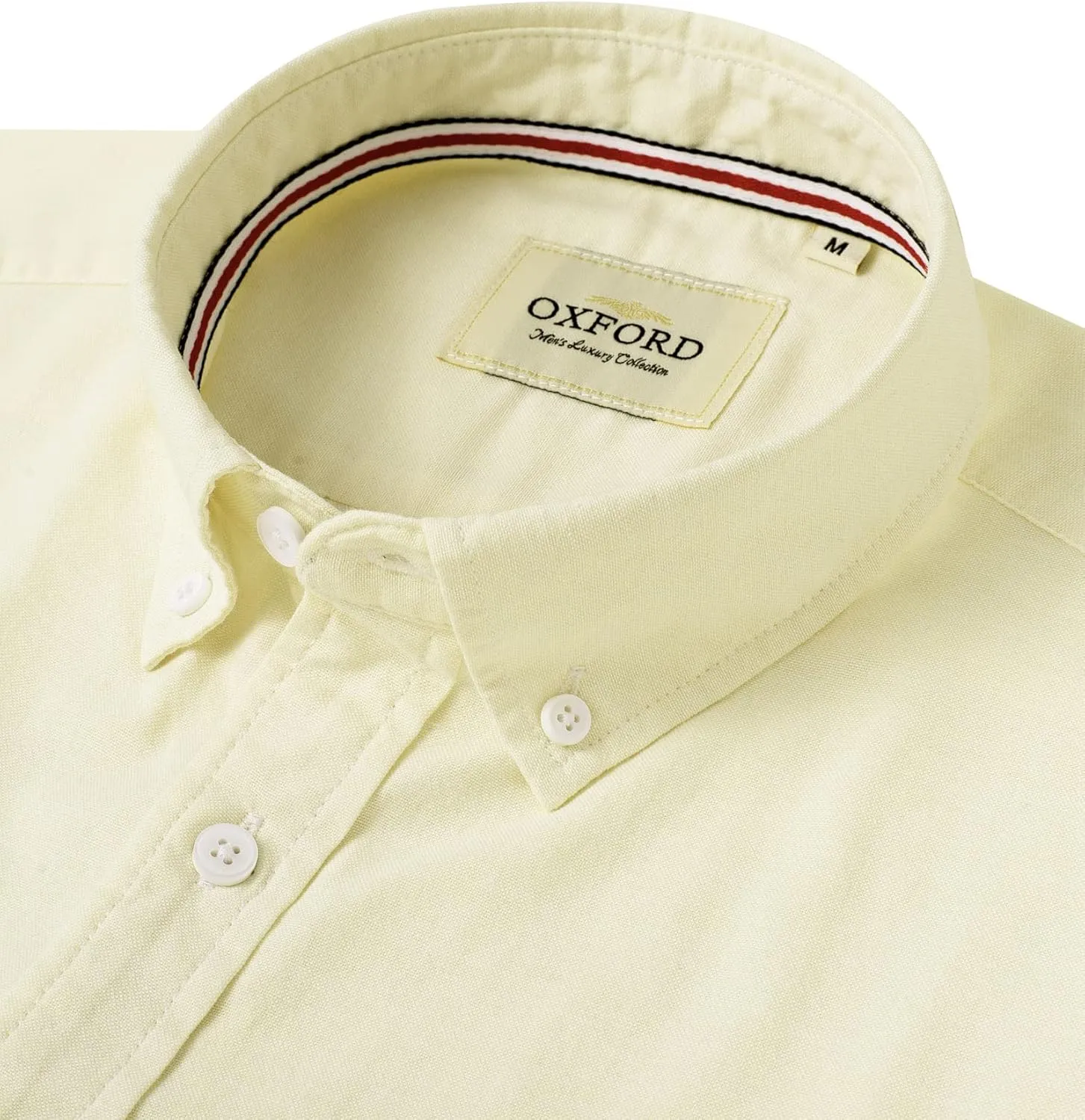 Alimens & Gentle Mens Solid Oxford Shirt Long Sleeve Dress Shirt Work Casual Button Down Shirts with Pocket