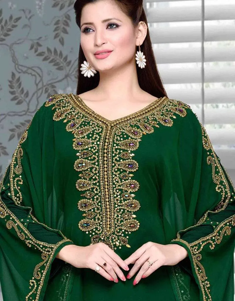 Bell sleeve V-neck kaftan