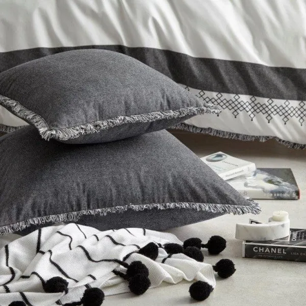 Chambray Granite Square Filled Cushion By Private Collection