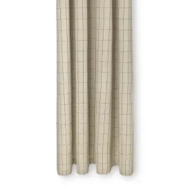 Chambray Shower Curtain Grid Sand