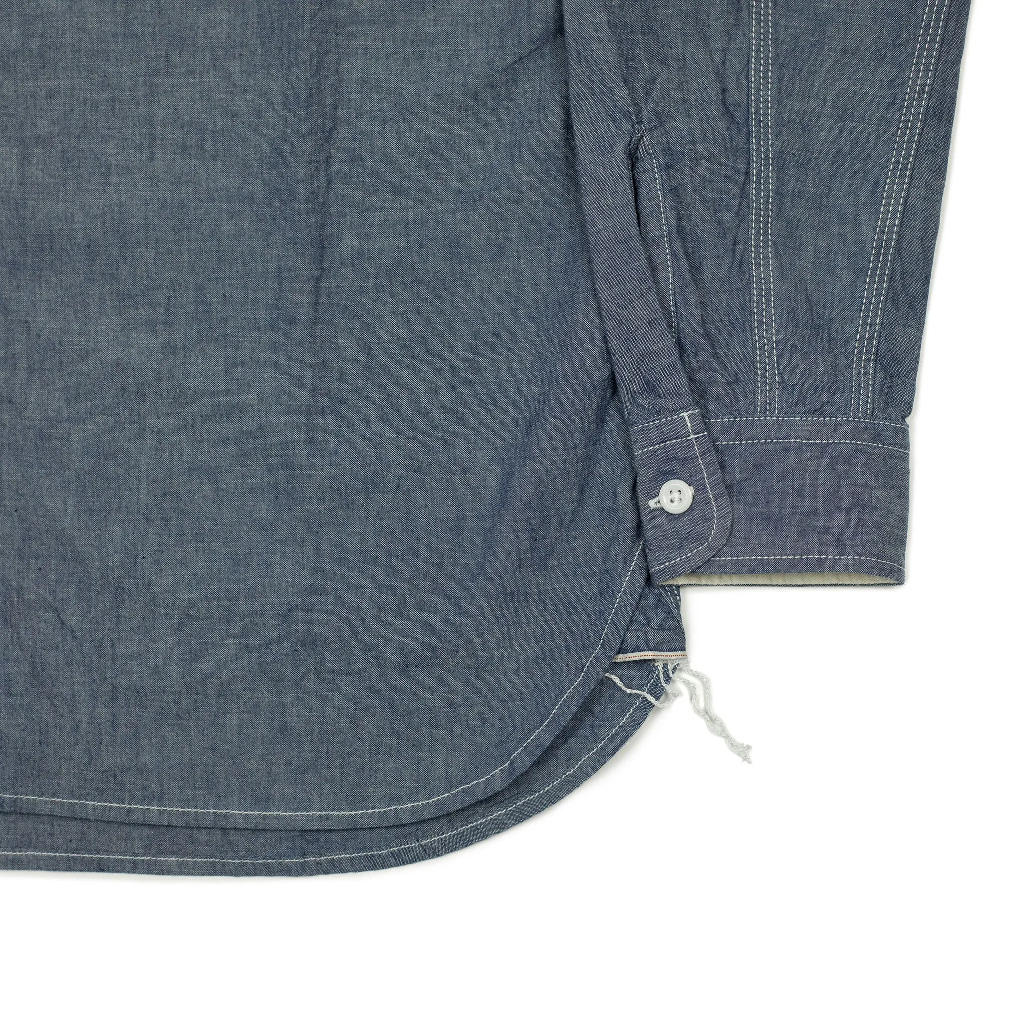 Classic work shirt in washed blue chambray