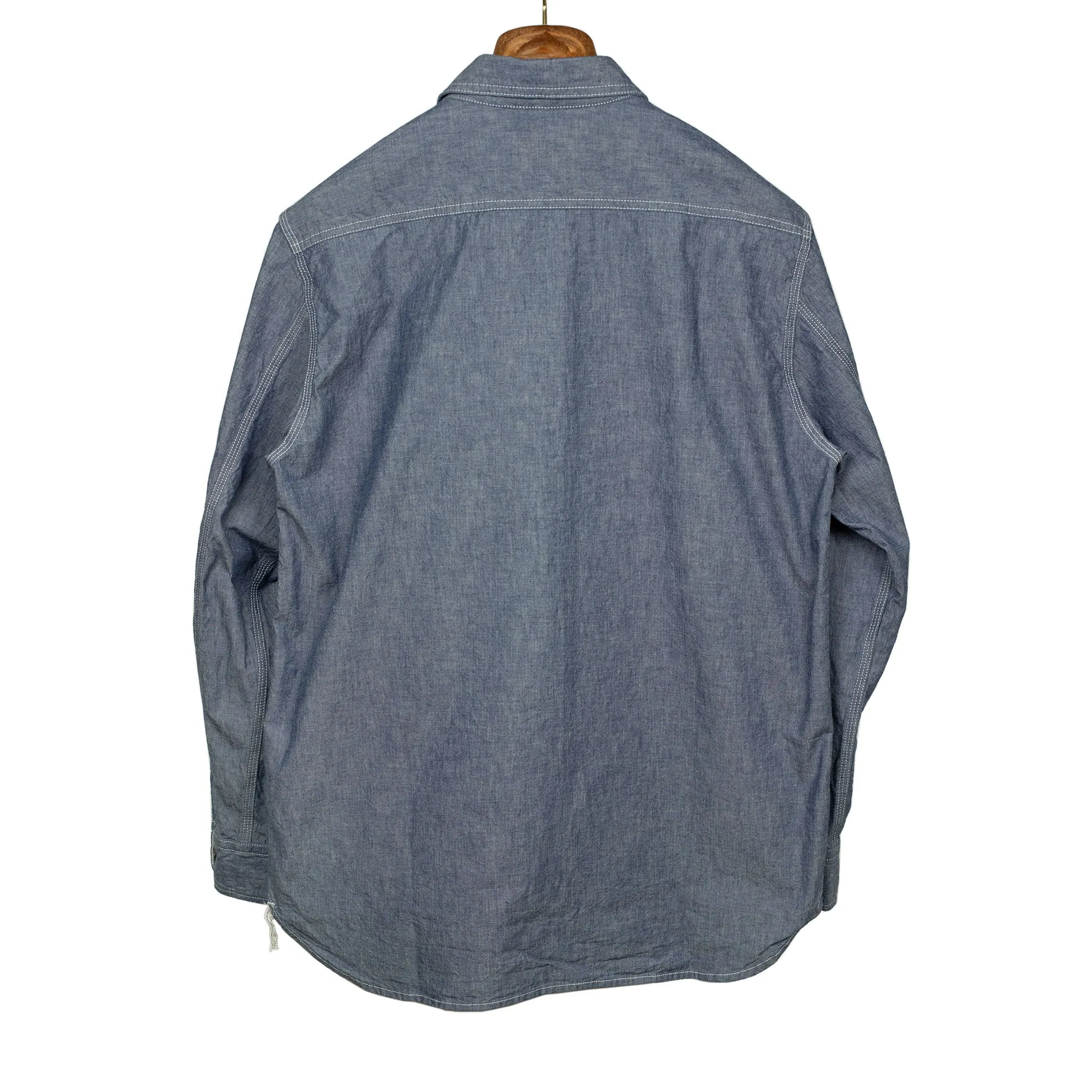 Classic work shirt in washed blue chambray
