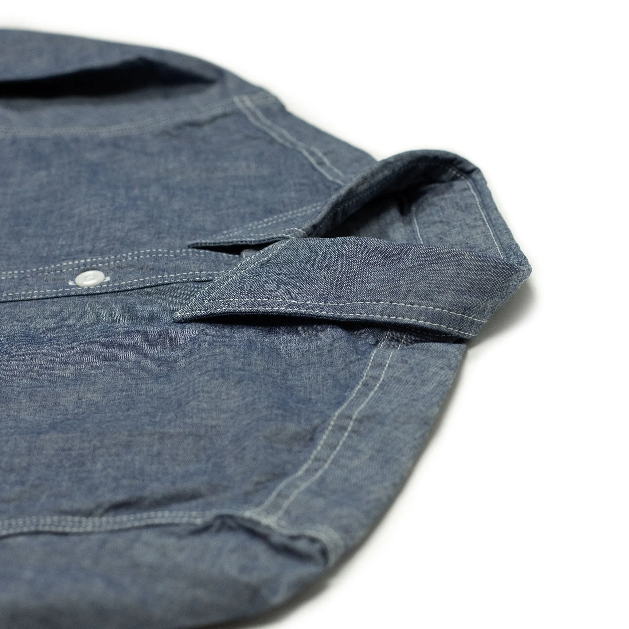 Classic work shirt in washed blue chambray