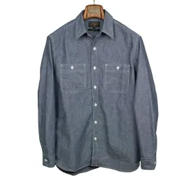 Classic work shirt in washed blue chambray