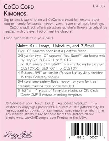 Optimized Pattern for CoCo Cord Kimonos