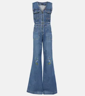 Denim overalls Etro, blue