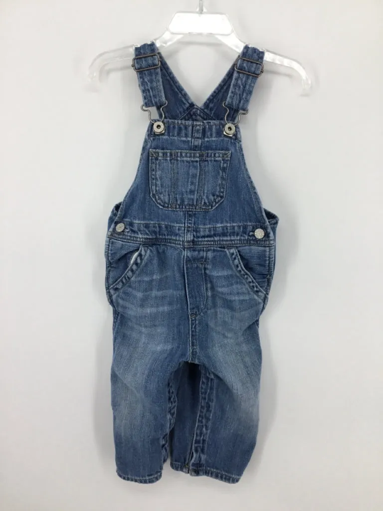 Gap Denim Child Size 12-18 Months Blue Solid Overalls - boys