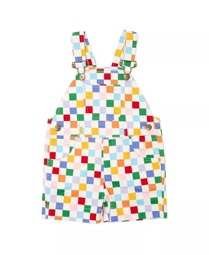 Girls Bottoms| Checkerboard Shorts- Harlequin | Dotty Dungarees