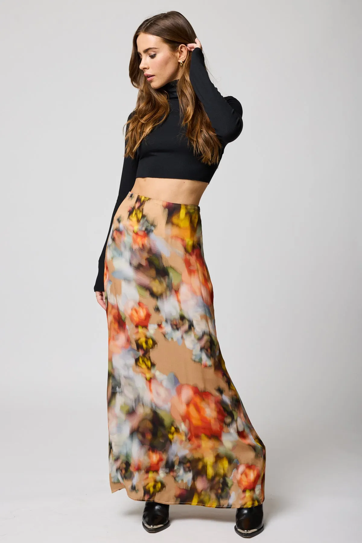 Good Grace Maxi Skirt - Watercolor Floral