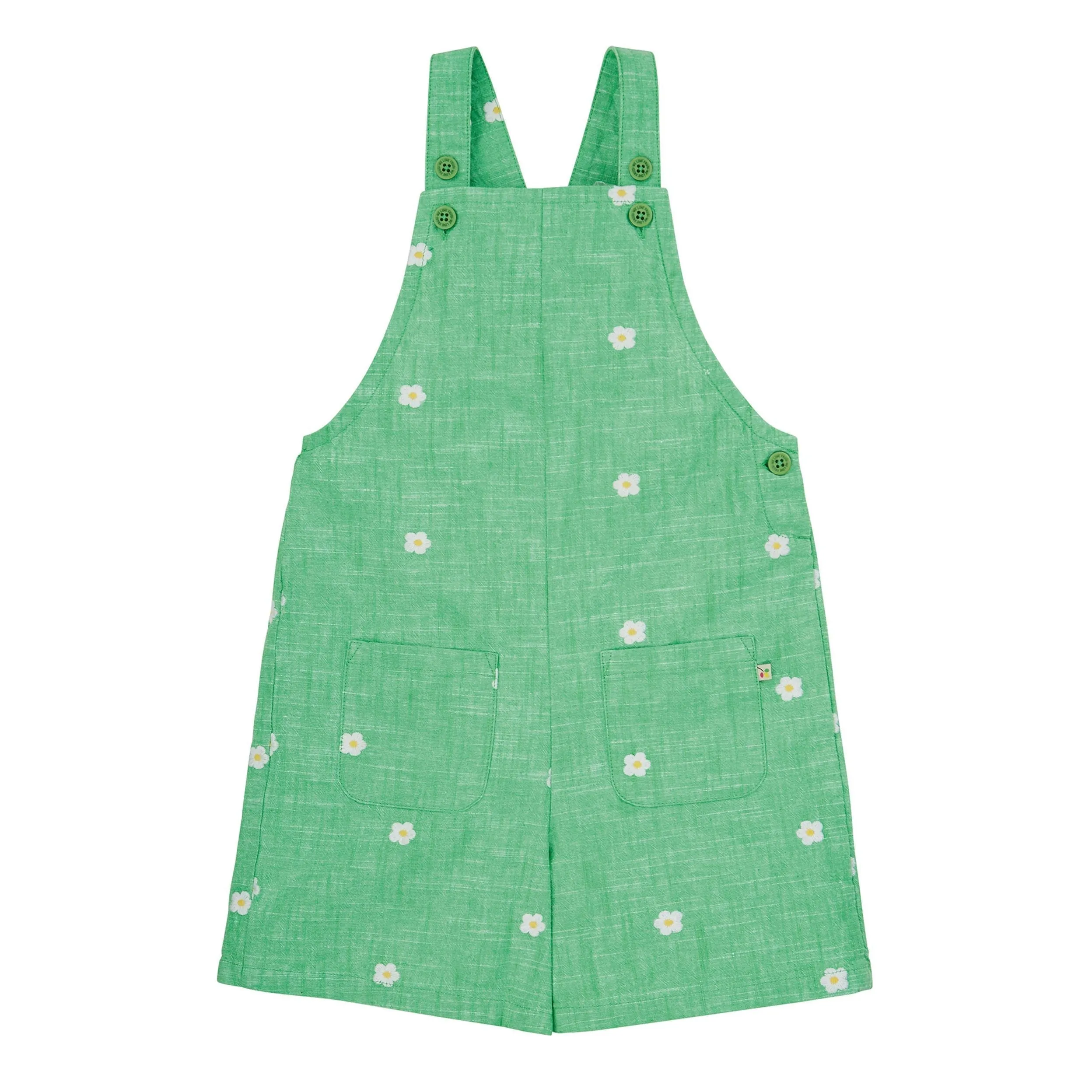 Green/Daisy Hazel Short Dungaree - 1 Left Size 2-3 years