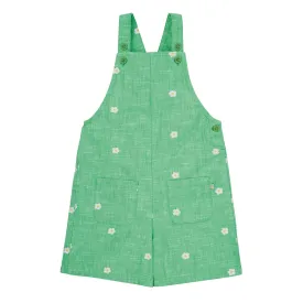 Green/Daisy Hazel Short Dungaree - 1 Left Size 2-3 years