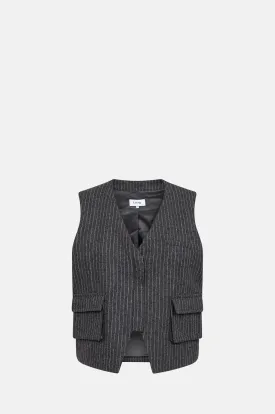 Iris Waistcoat Dark Grey Melange