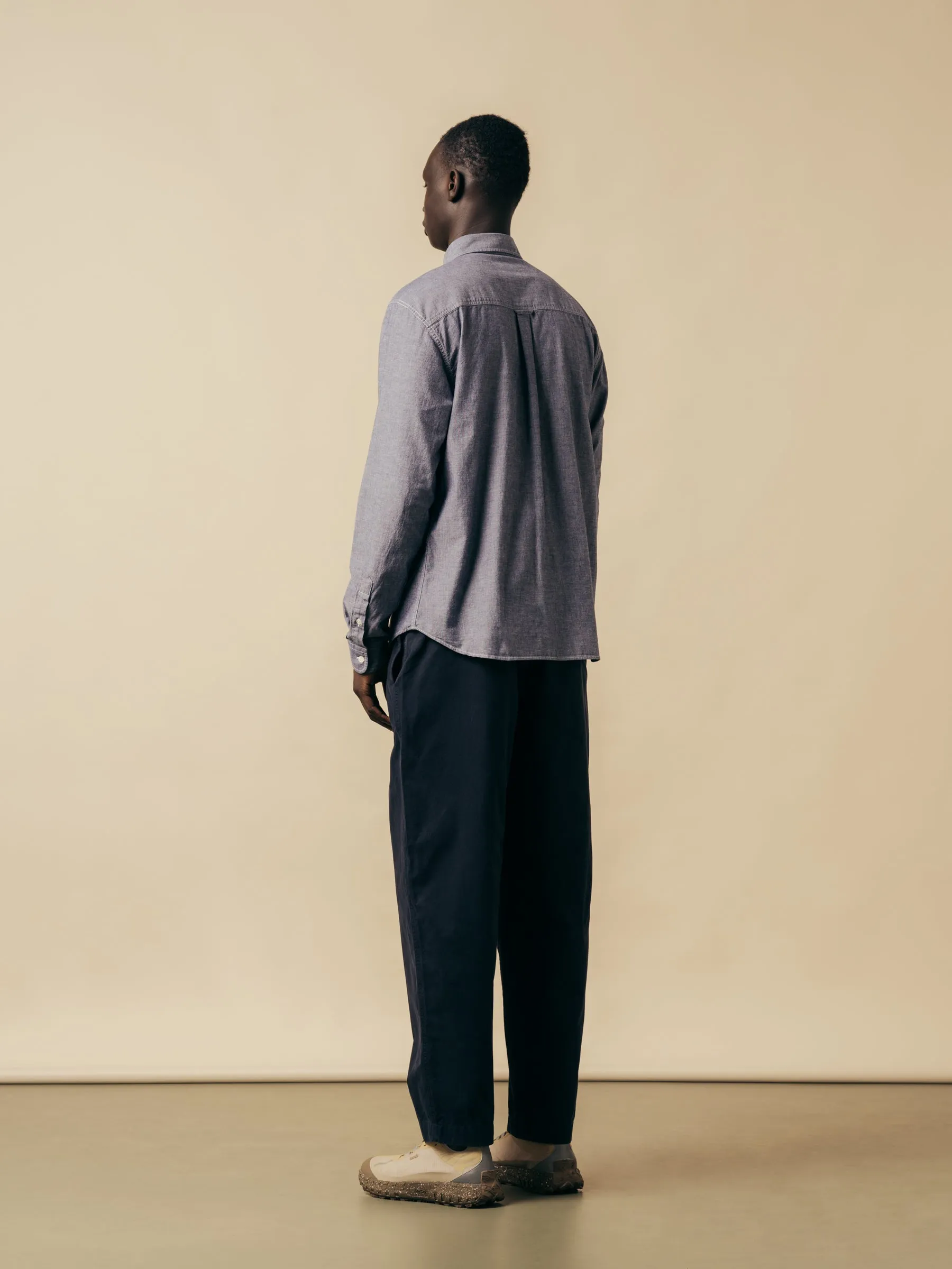 Kinnaird Shirt In Chambray Organic Cotton