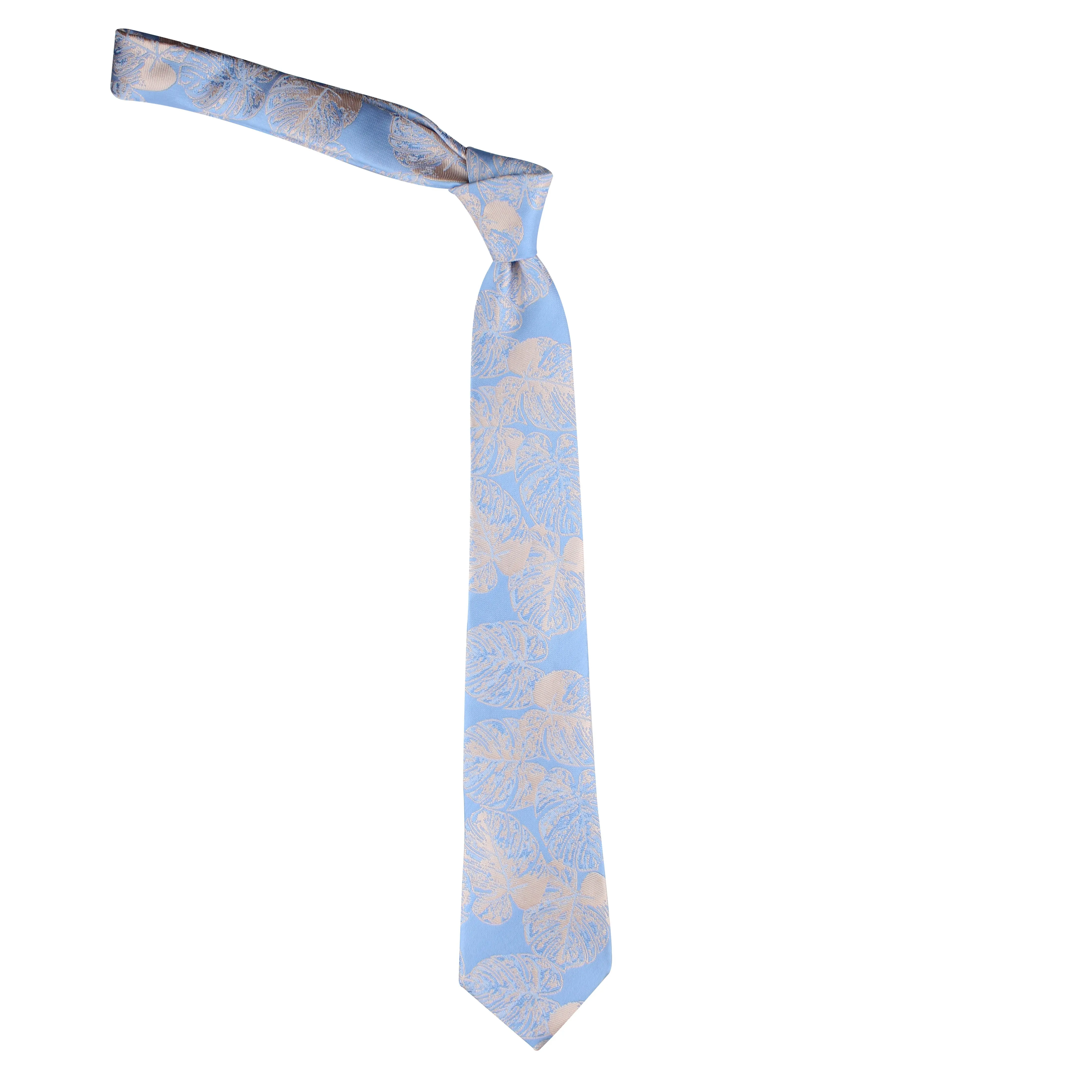 Kovove Blue Polka Dot Necktie and Pocket Square Gift Box