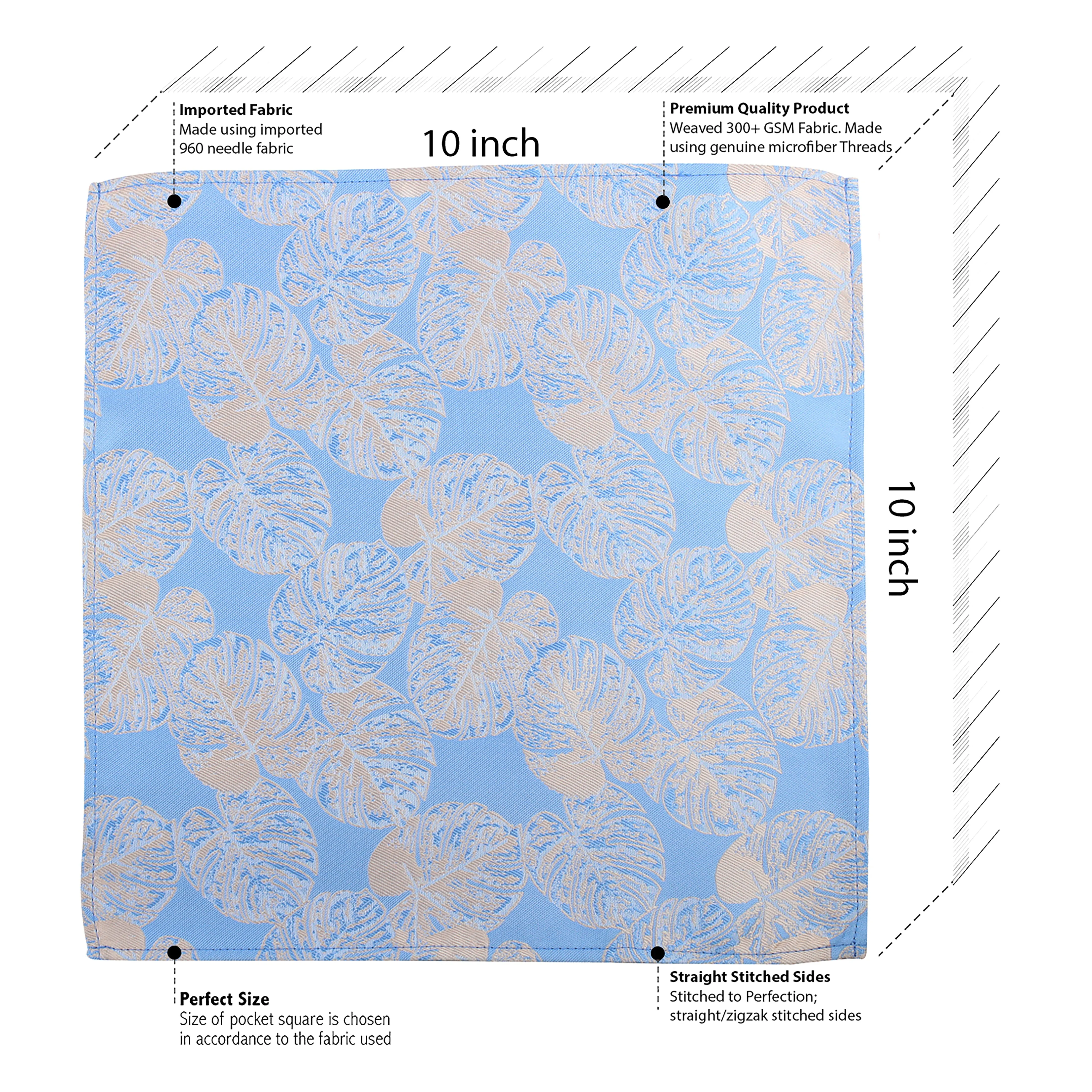 Kovove Blue Polka Dot Necktie and Pocket Square Gift Box