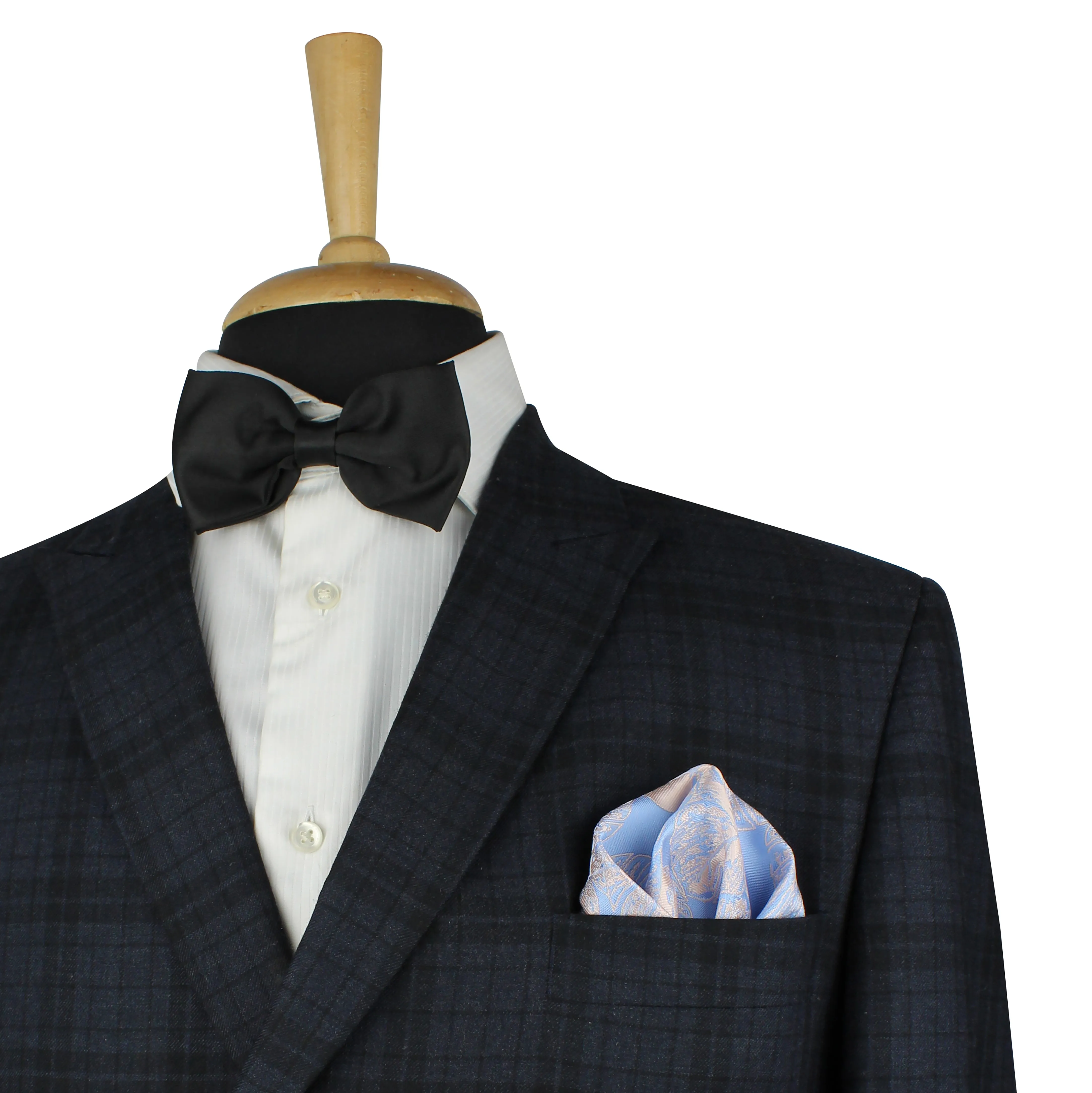 Kovove Blue Polka Dot Necktie and Pocket Square Gift Box