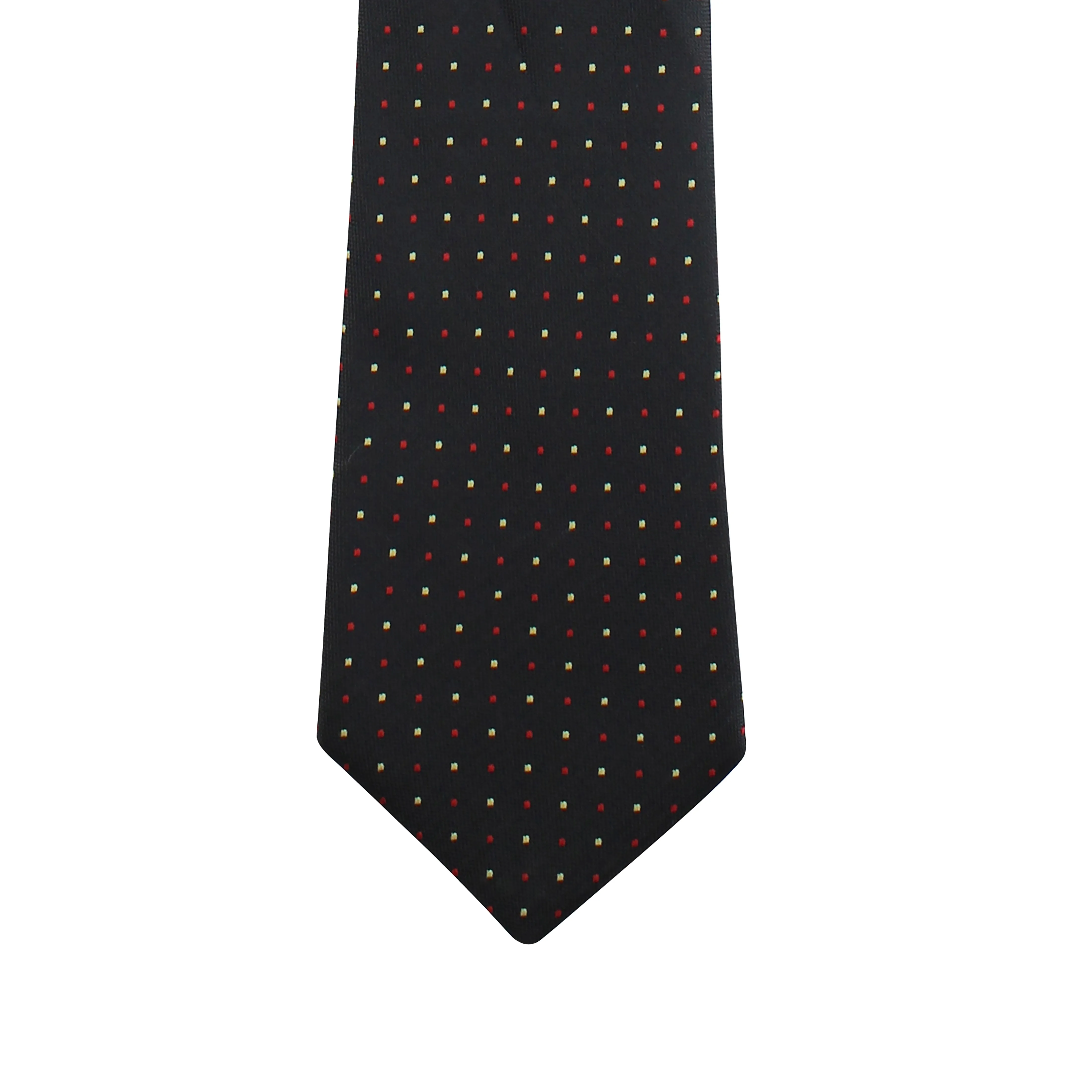 Kovove The Refreshing Twin Polka Dot  Black Necktie For Men