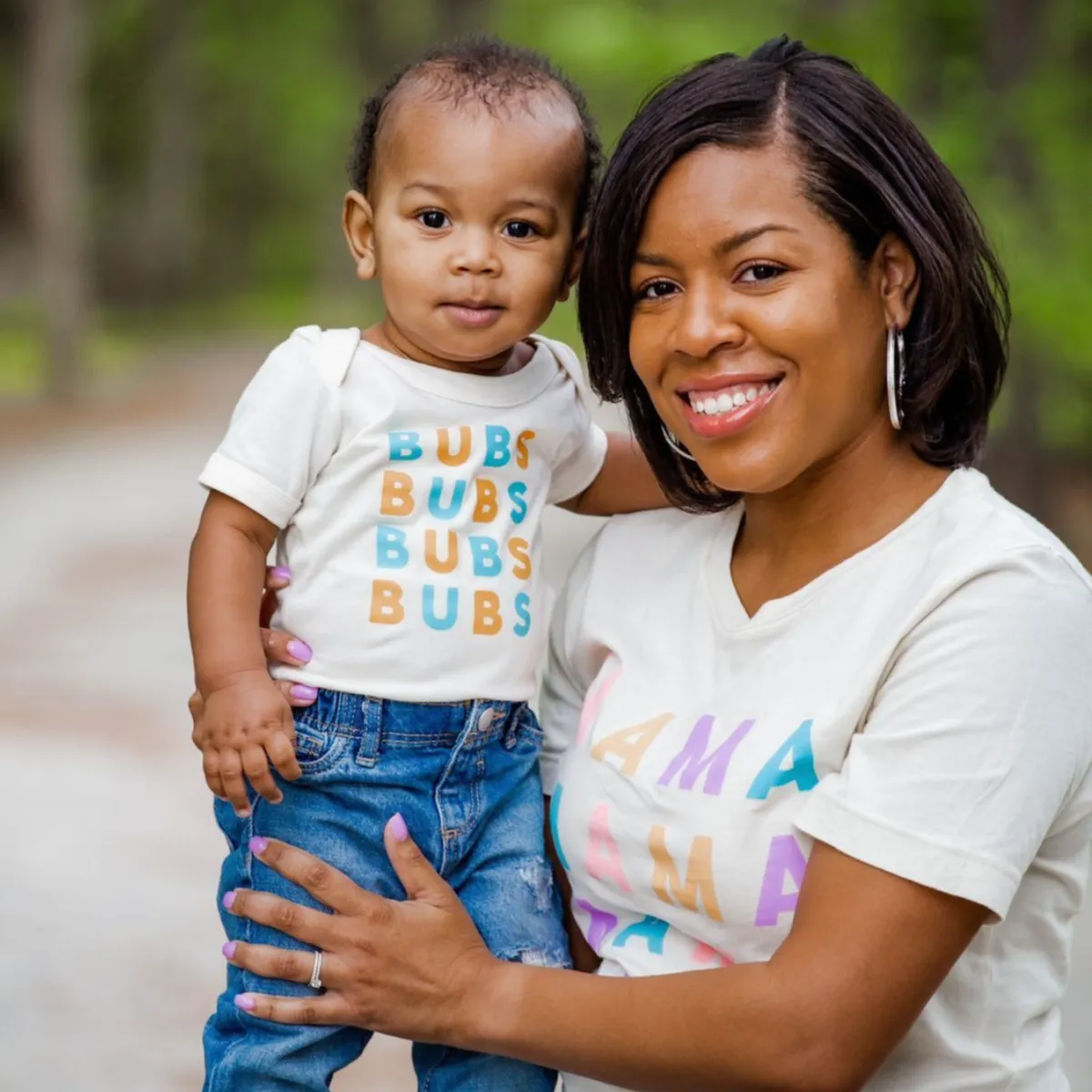 MAMA/BUBS x4 - PASTEL DESIGNS - Set of 2 Matching Shirts