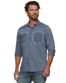 MENA DOT PRINT VINTAGE SOFT WESTERN SHIRT