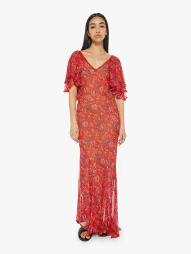 Natalie Martin Ramya Dress - Watercolor Vermillion
