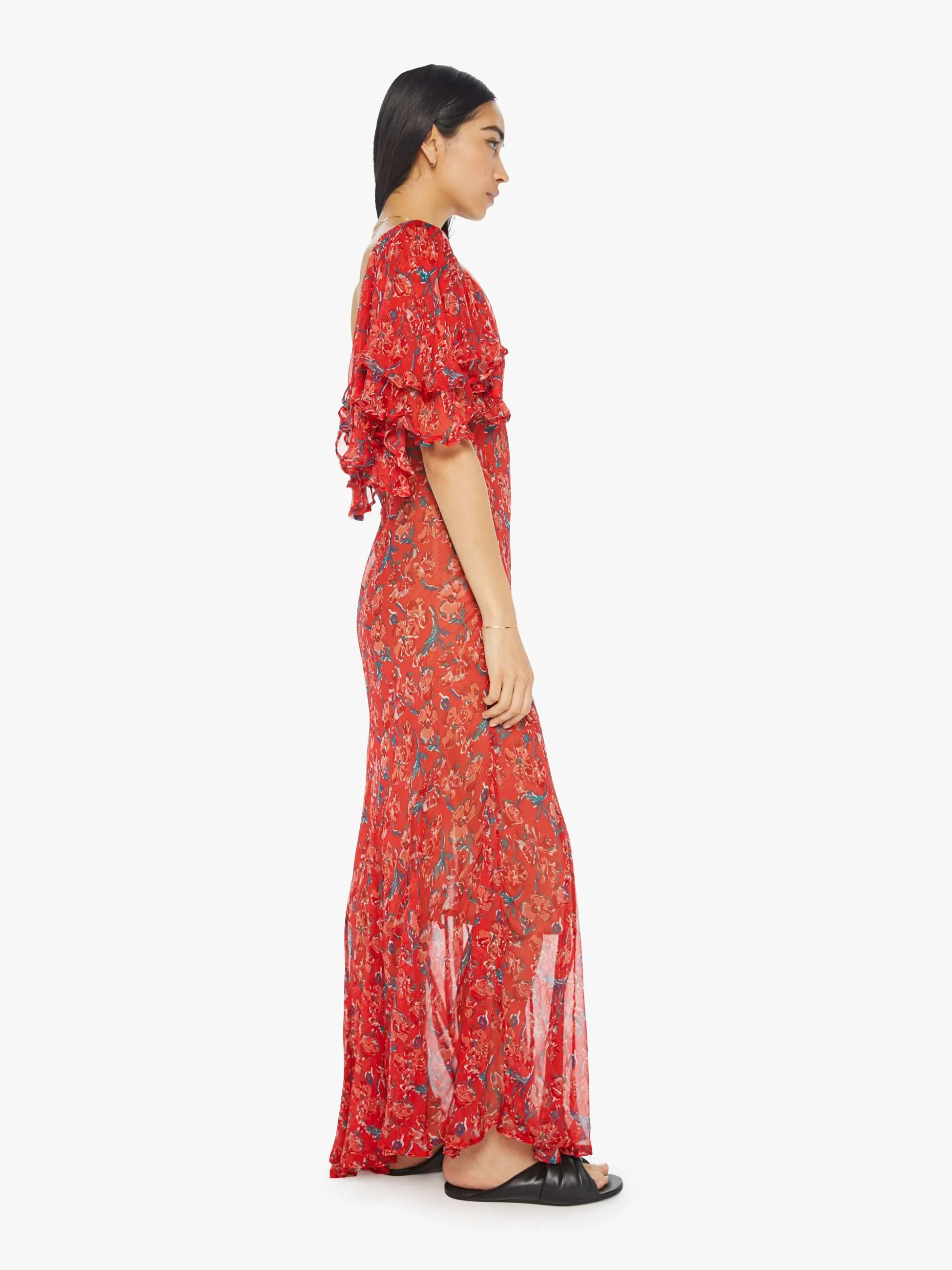 Natalie Martin Ramya Dress - Watercolor Vermillion