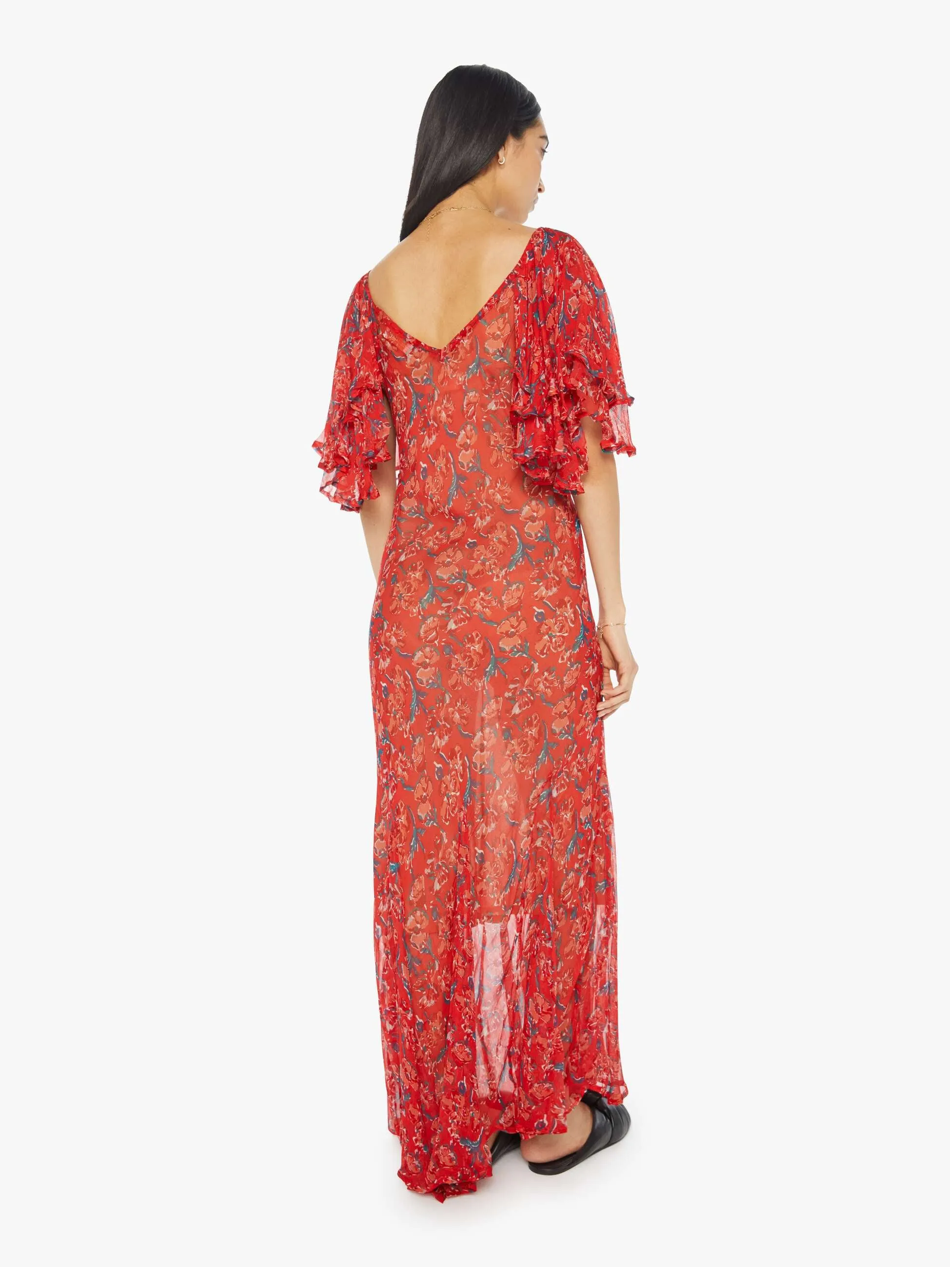 Natalie Martin Ramya Dress - Watercolor Vermillion