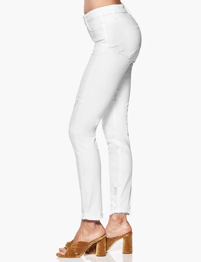 Paige - Hoxton Ankle Crisp White Destructed