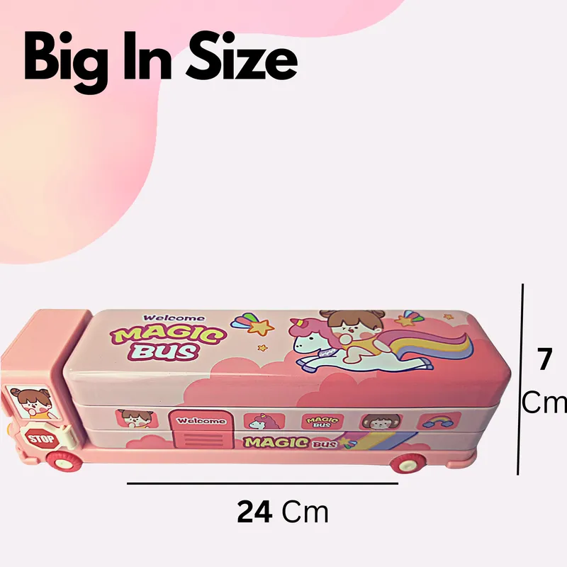 Pencil Box For Kids (Unicorn Bus Pencil Box)