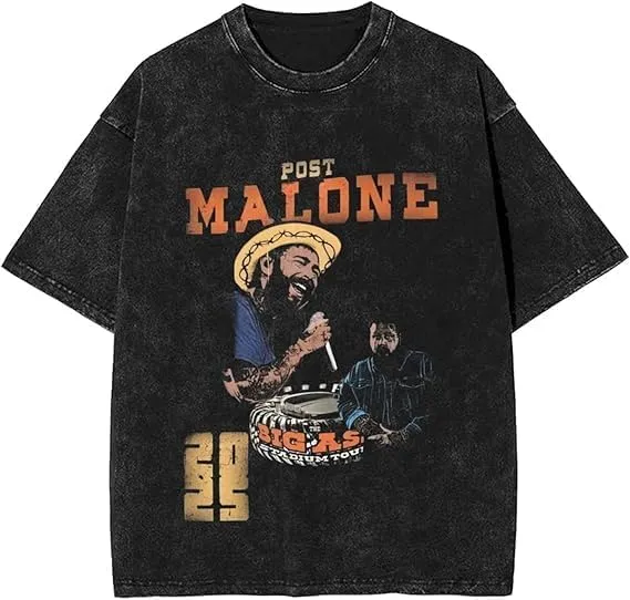 Singer Graphic T Shirts Washed Short Sleeve Music Retro Loose Hip Hop Tee Women Men