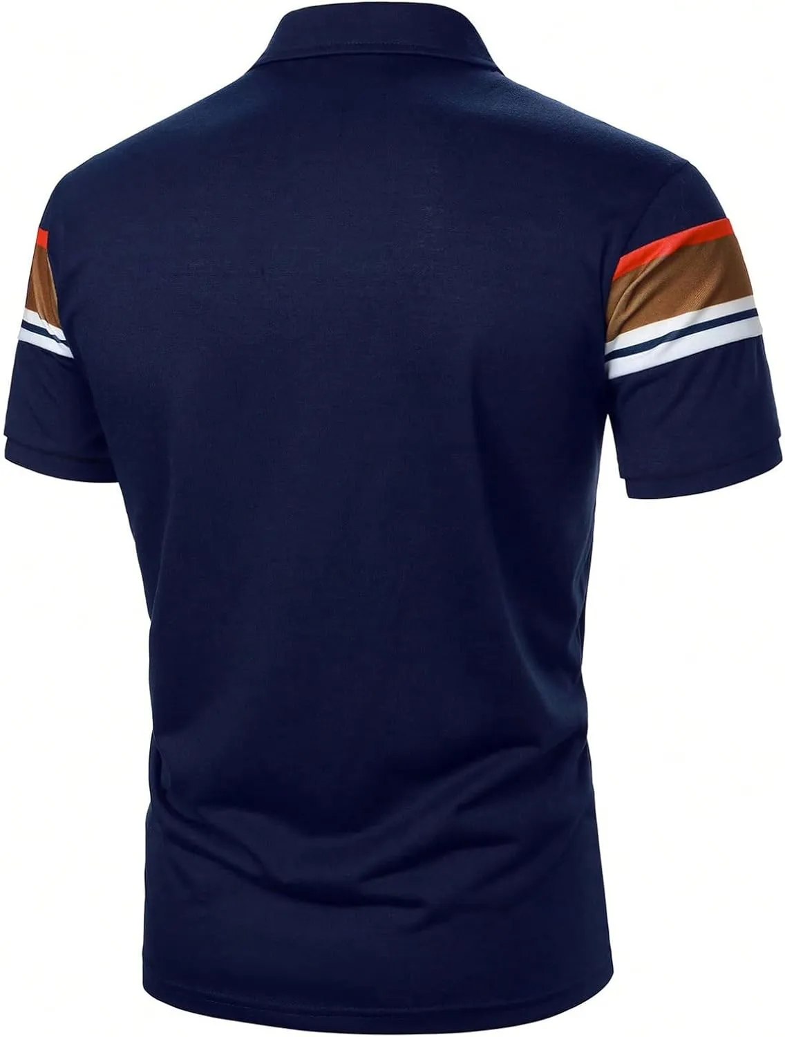 SOLY HUX Men's Short Sleeve Work Shirts Color Block Golf Tees Summer Casual Business T Shirt Tops