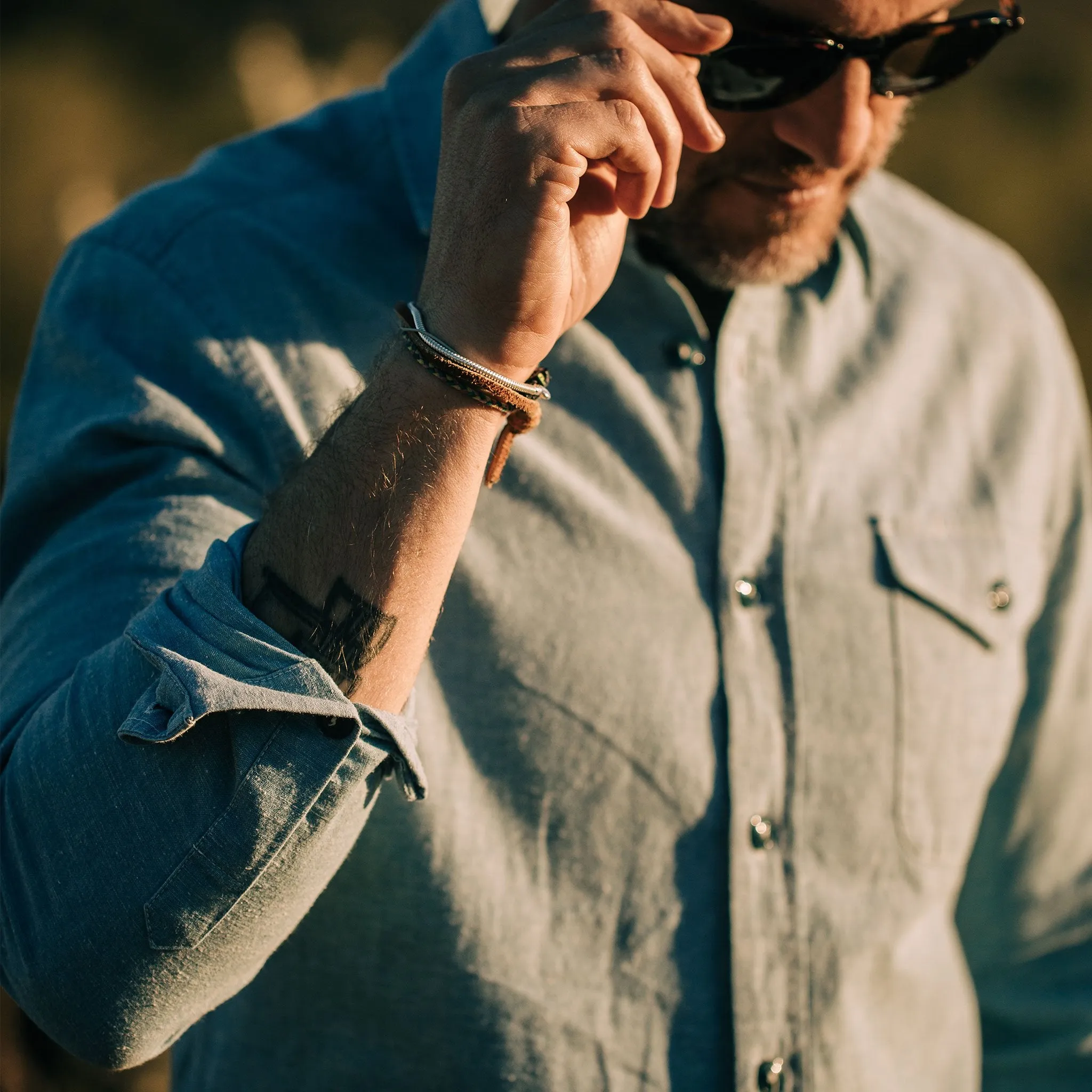 The Cash Shirt in Washed Hemp Chambray