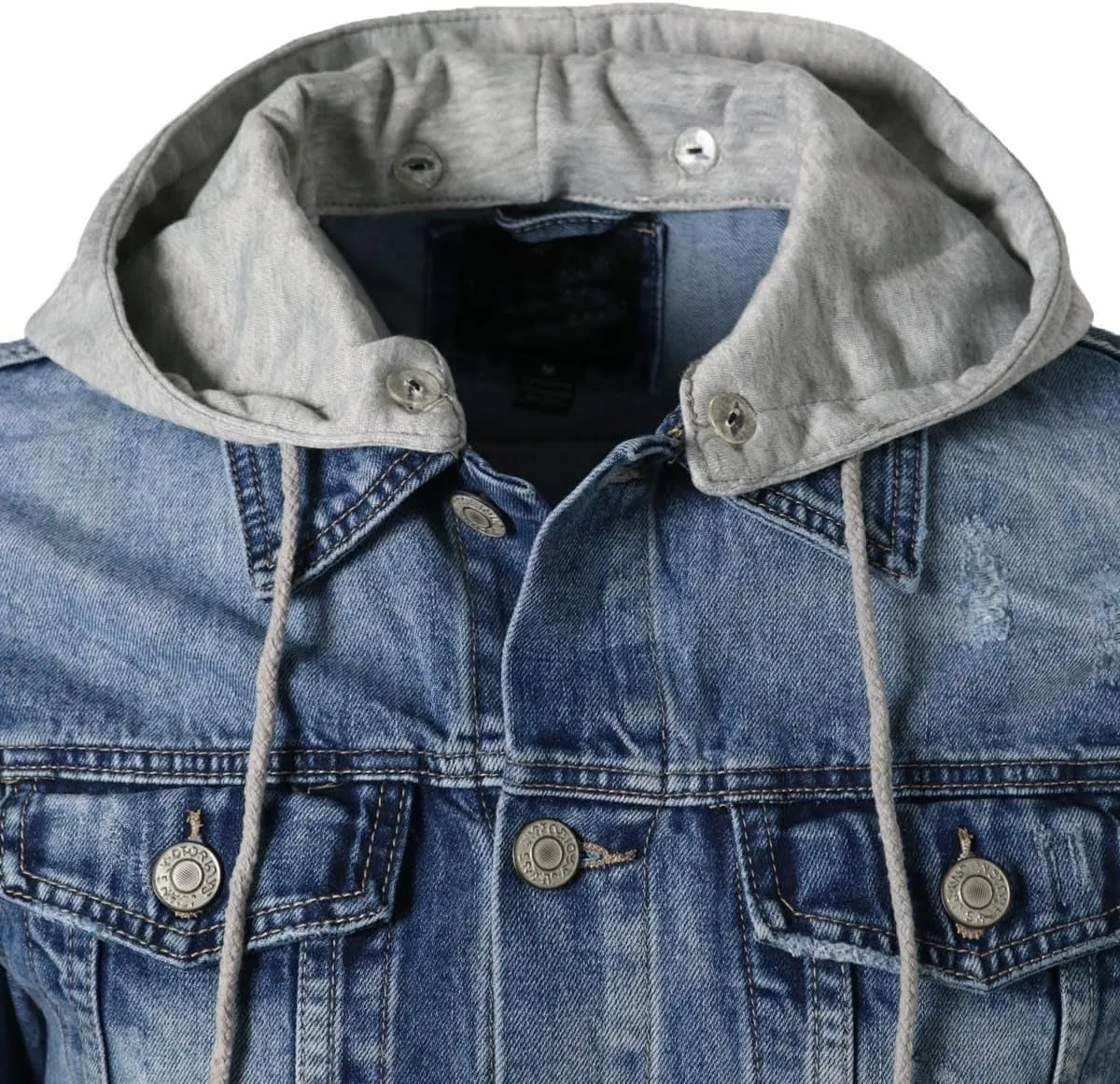 URBANJ Men's Distressed Denim Jacket