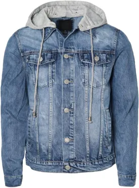 URBANJ Men's Distressed Denim Jacket