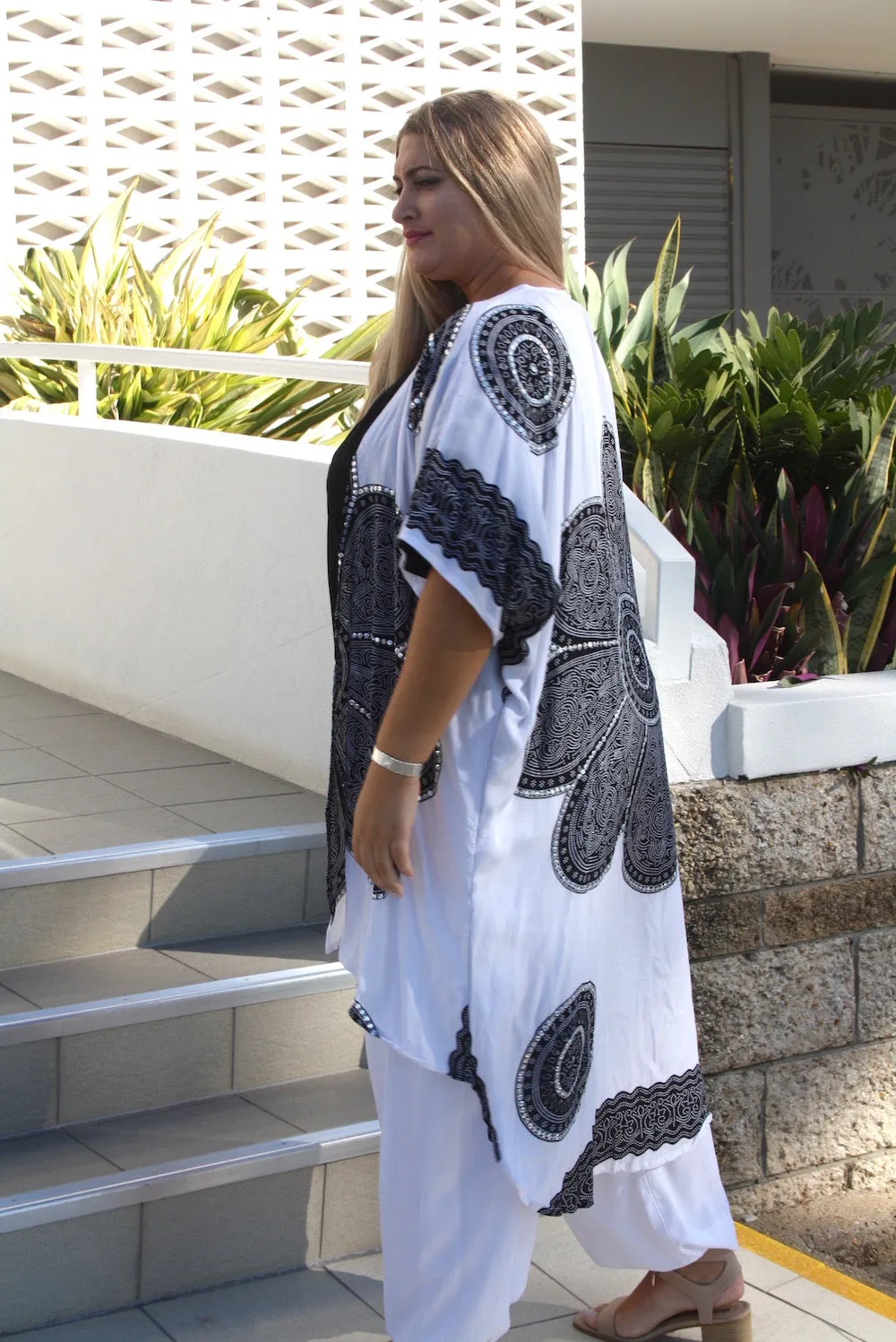 White Bling Kimono