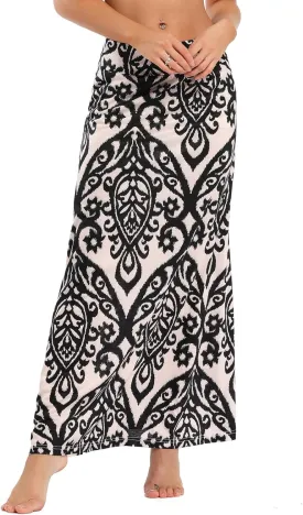 Women's Bohemian Print Long Maxi Skirt