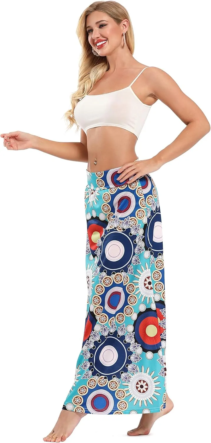 Women's Bohemian Print Long Maxi Skirt