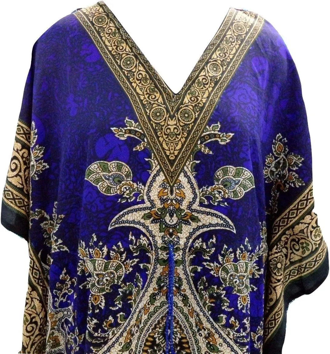 Women's Kaftan, V-Neck Kimono Long Caftan Dress