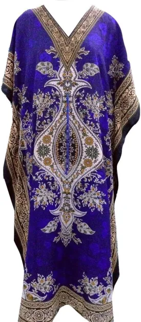 Women's Kaftan, V-Neck Kimono Long Caftan Dress